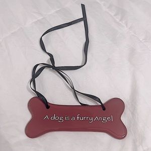 Dog bone ceramic “A dog is a furry angel “
